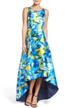 Women's Adrianna Papell Print Mikado High/low Gown