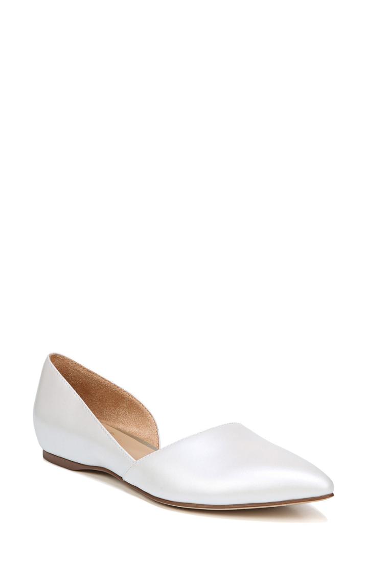 Women's Naturalizer Samantha Half D'orsay Flat M - White