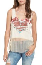 Women's Bp. Mesh Peplum Tank - Ivory
