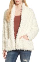Women's Love, Fire Faux Fur Jacket - Ivory