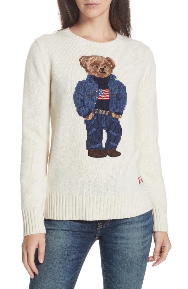 Women's Polo Ralph Lauren Bear Wool Sweater