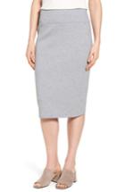Women's Halogen Neoprene Knit Pencil Skirt - Grey