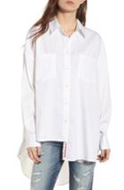 Women's Kendall + Kylie Asymmetrical Shirt - White