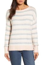 Petite Women's Caslon Long Sleeve Side Button Sweater P - Ivory