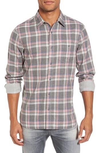 Men's Nordstrom Men's Shop Trim Fit Utility Duofold Sport Shirt - Grey