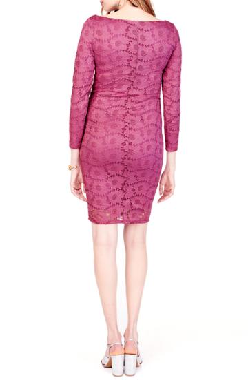 Women's Ingrid & Isabel Floral Lace Body-con Maternity Dress - Pink