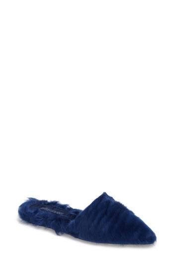Women's Jeffrey Campbell Indra Genuine Shearling Mule M - Blue