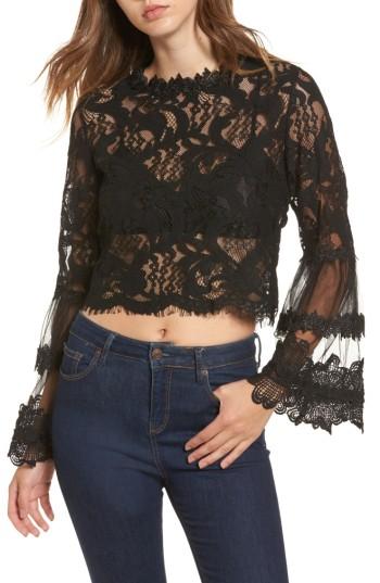 Women's Lioness Chancellor Lace Top - Black