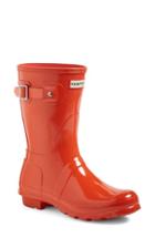 Women's Hunter 'original Short' Gloss Rain Boot M - Orange