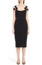 Women's Dolce & Gabbana Bejeweled Stretch Wool Sheath Dress