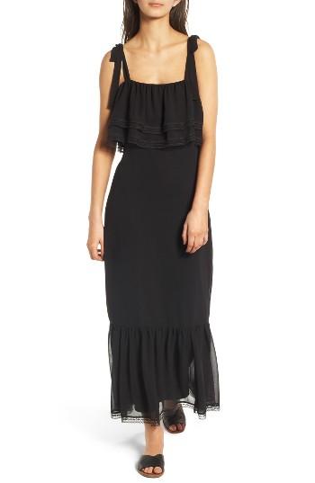 Women's Tularosa Christina Ruffle Slipdress - Black