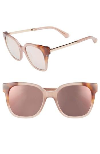 Women's Kate Spade New York Caelyns Basic 52mm Sunglasses - Nude/ Havana/ Honey
