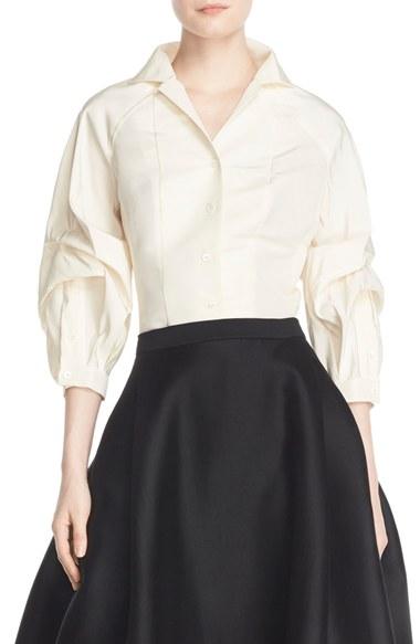 Women's Carolina Herrera Full Sleeve Silk Blouse