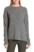 Women's Vince Side Slit Ribbed Sweater - Grey