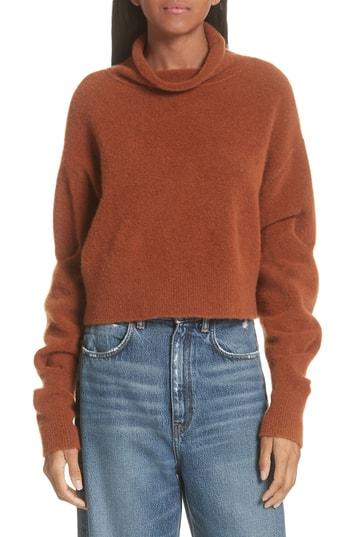 Women's T By Alexander Wang Wool Blend Crop Sweater - Beige