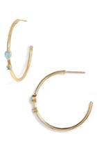 Women's Sterling Forever Eyes Ablaze Hoop Earrings