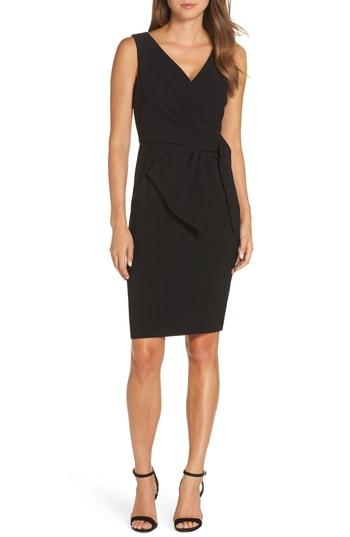 Women's Eliza J Faux Wrap Sheath Dress - Black