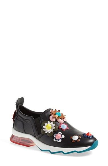 Women's Fendi 'ffast' Embellished Slip-on Sneaker