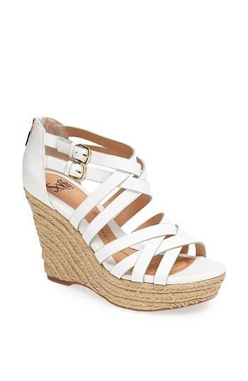 Sofft 'priti' Wedge Sandal White