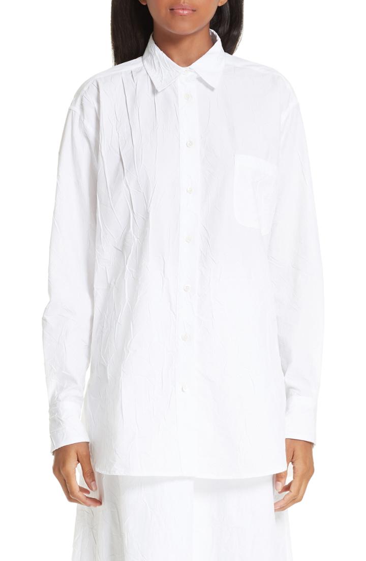 Women's Sies Marjan Sander Crinkled Poplin Shirt - Grey