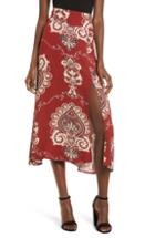 Women's Afrm Devera Midi Skirt - Red