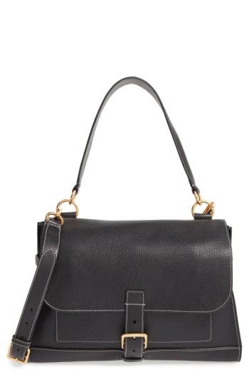 Mulberry 'small Buckle' Leather Shoulder Bag - Black