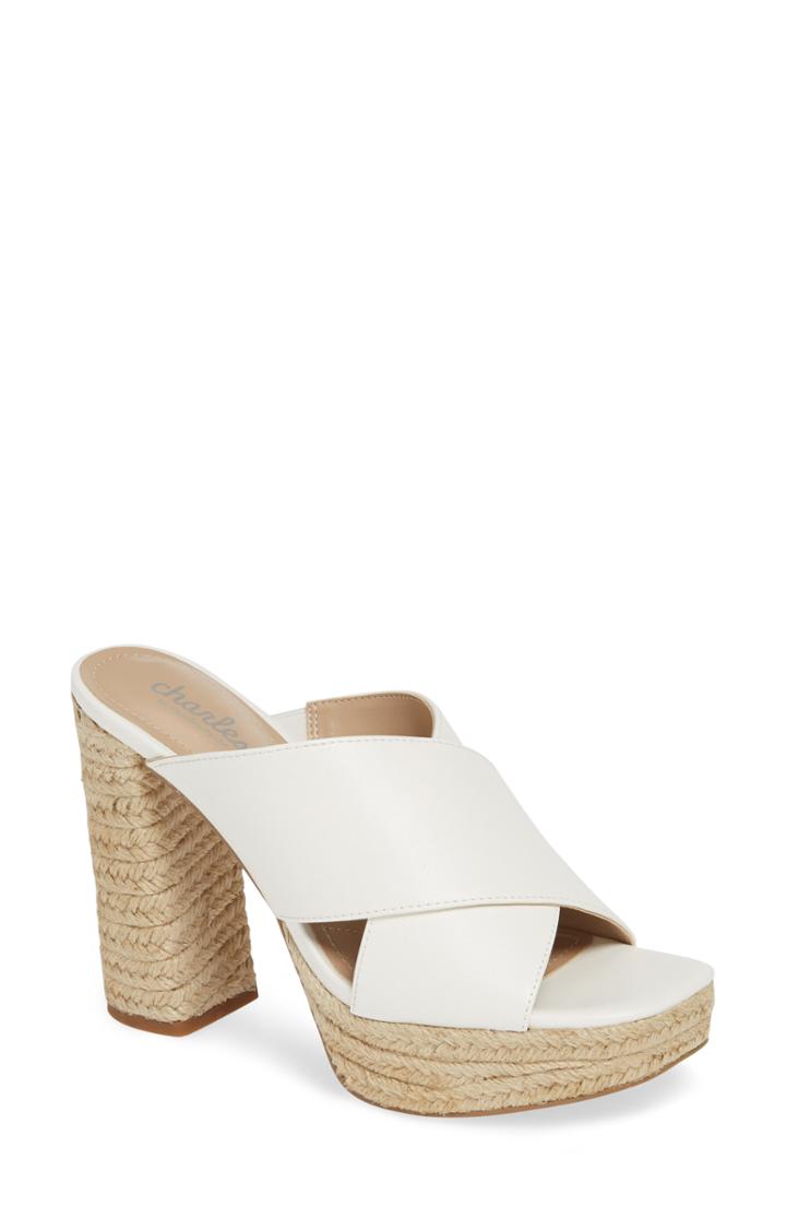 Women's Charles By Charles David Index Platform Slide Sandal M - White