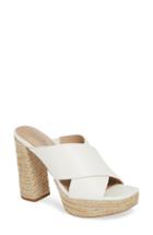 Women's Charles By Charles David Index Platform Slide Sandal M - White