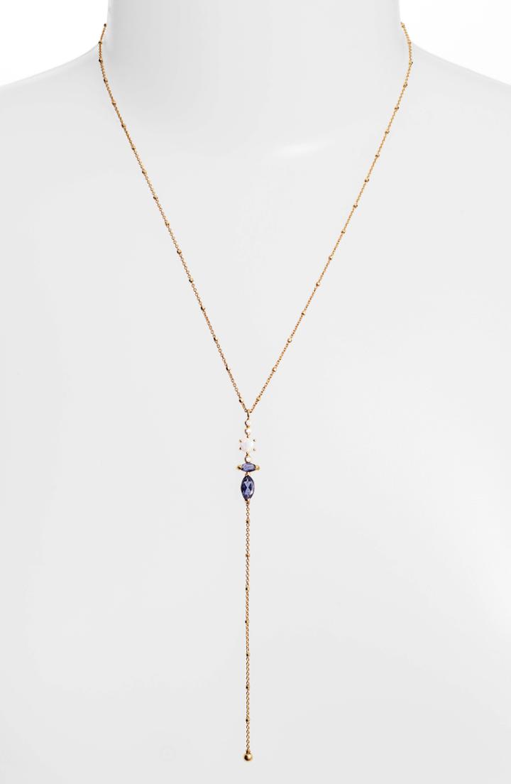 Women's Argento Vivo Stone Y-necklace