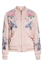 Women's Ted Baker London Palace Gardens Ruffled Bomber Jacket