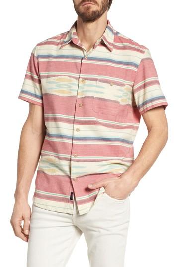 Men's Faherty Coast Ikat Sport Shirt, Size - Red
