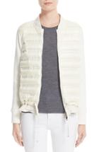 Women's Moncler Maglia Quilted Down Front Tricot Bomber