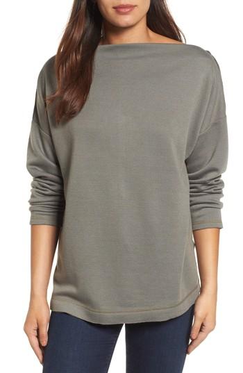 Women's Caslon Bateau Neck Knit Tunic - Green