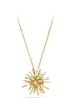 Women's David Yurman Supernova Small Pendant Necklace With Diamonds In 18k White Gold