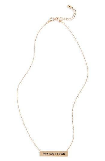 Women's Girly The Future Is Female Pendant Necklace