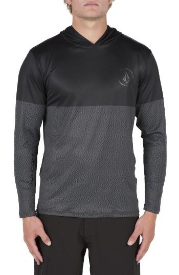 Men's Volcom Hooded Surf Shirt - Black