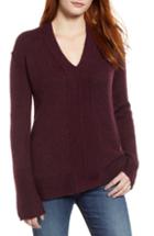 Women's Caslon V-neck Sweater - Burgundy