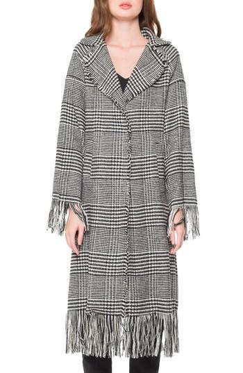 Women's Willow & Clay Fringe Longline Jacket, Size - Black
