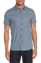 Men's Ted Baker London Bubbly Extra Slim Fit Print Sport Shirt (xl) - Blue