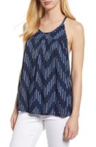 Women's Caslon Woven Print Tank - Blue