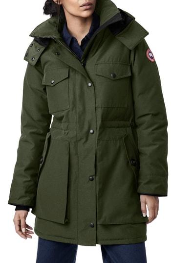 Women's Canada Goose Gabriola Water Resistant Arctic Tech 625 Fill Power Down Parka (0) - Green
