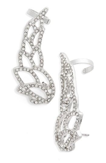 Women's Topshop Crystal Wing Ear Climbers