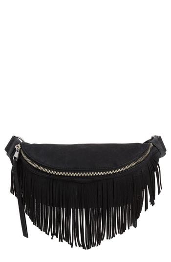 Rebecca Minkoff Bree Fringed Belt Bag - Black