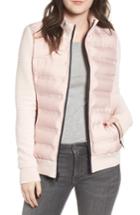 Women's Marc New York Puffer Jacket With Knit Sleeves - Pink