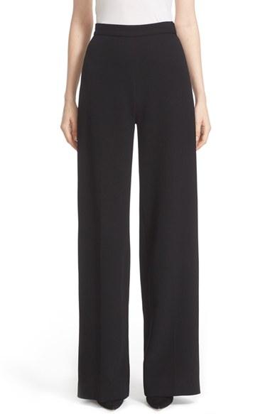 Women's Lela Rose Stretch Wool High Waist Pants