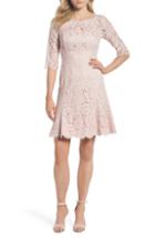 Women's Eliza J Lace Fit & Flare Cocktail Dress - Pink