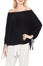 Women's Vince Camuto Tie-cuff Off The Shoulder Blouse - Black