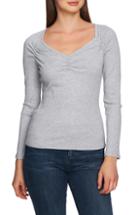 Women's 1.state Ruched Sweetheart Neck Top, Size - Grey