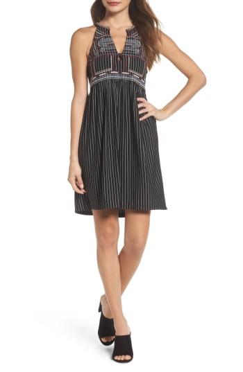 Women's Thml Embroidered Babydoll Dress - Black