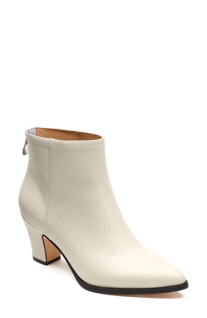 Women's Bill Blass Payton Pointy Toe Bootie .5 M - White